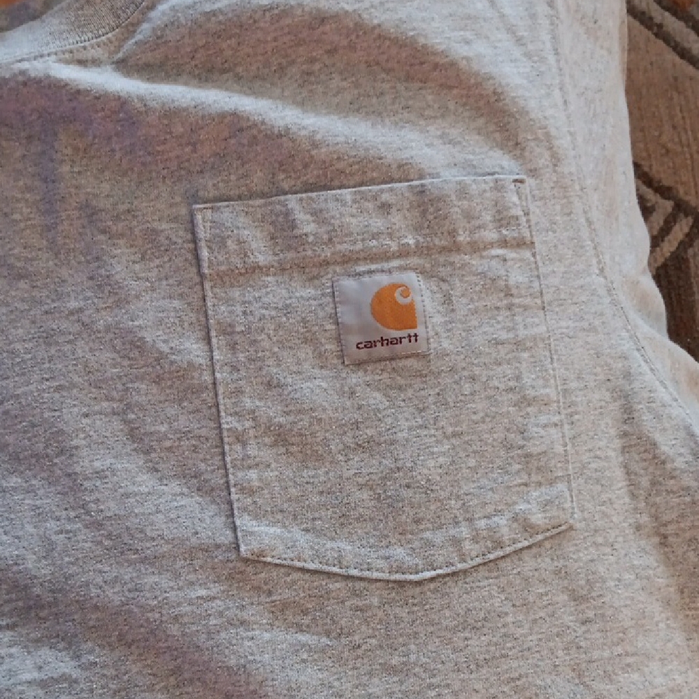 Carhartt Heather Gray Men's Short Sleeve Pocket Tee S - Picture 4 of 5